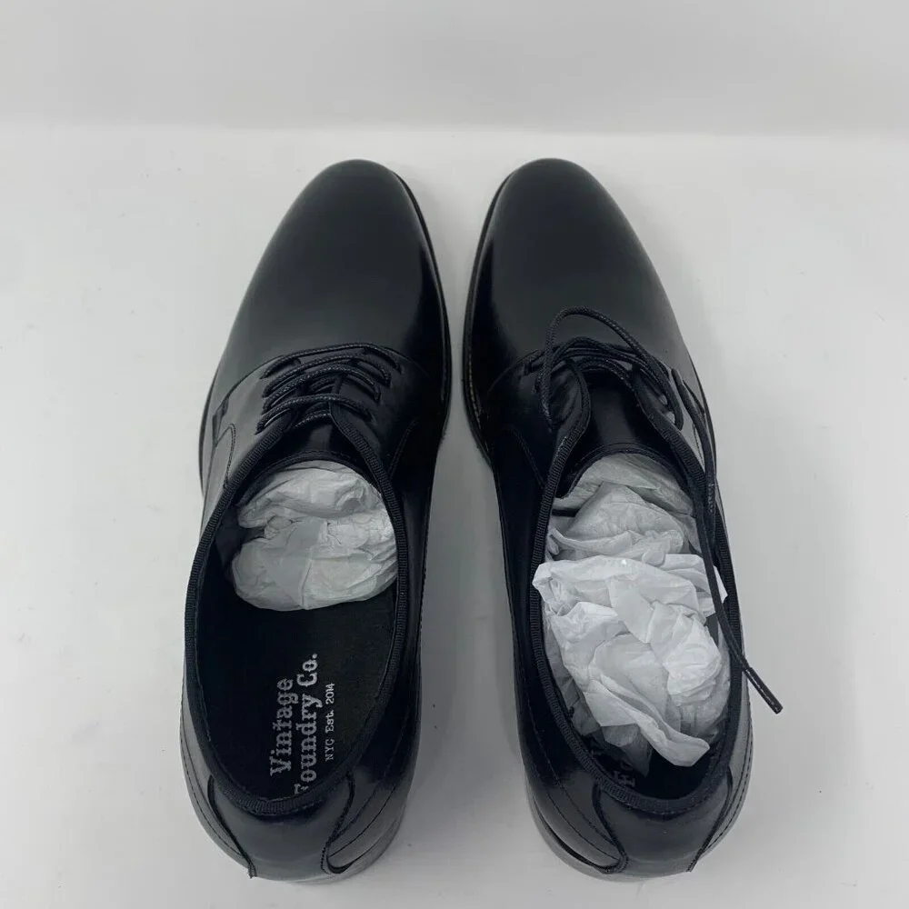 Vintage Foundry Co Elias VF1187 Dress‎ Shoes Men's 9 Black Leather Oxfords S0669
